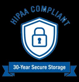 HIPAA compliant 30-year secure medical record storage certification