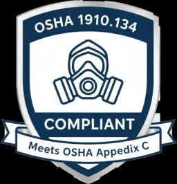 OSHA 1910.134 respiratory protection standard compliant certification badge